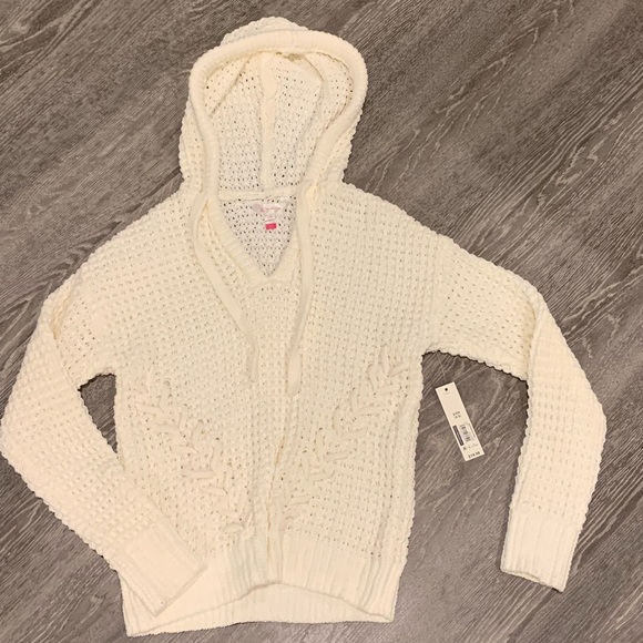 No Boundaries Juniors' Hoodie Pullover Winter White Size SMALL (3-5) NWT - Picture 3 of 6